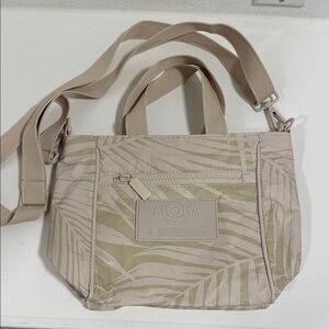 ALOHA Beige and Cream Areca print Crossbody Bag - brand new